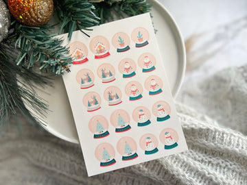 1 Sheet, Approx 13x90cm, Christmas Print Water Decal Image Transfer for Polymer Clay / Ceramics